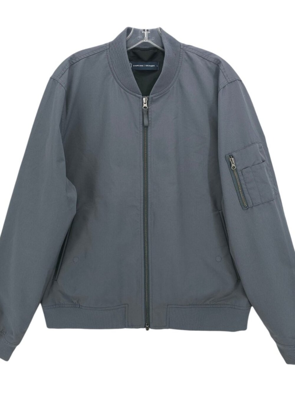 EVERLANE Uniform Gray Bomber Jacket Cotton Blend EUC Men's Size LARGE